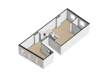 Eerste verdieping 3D